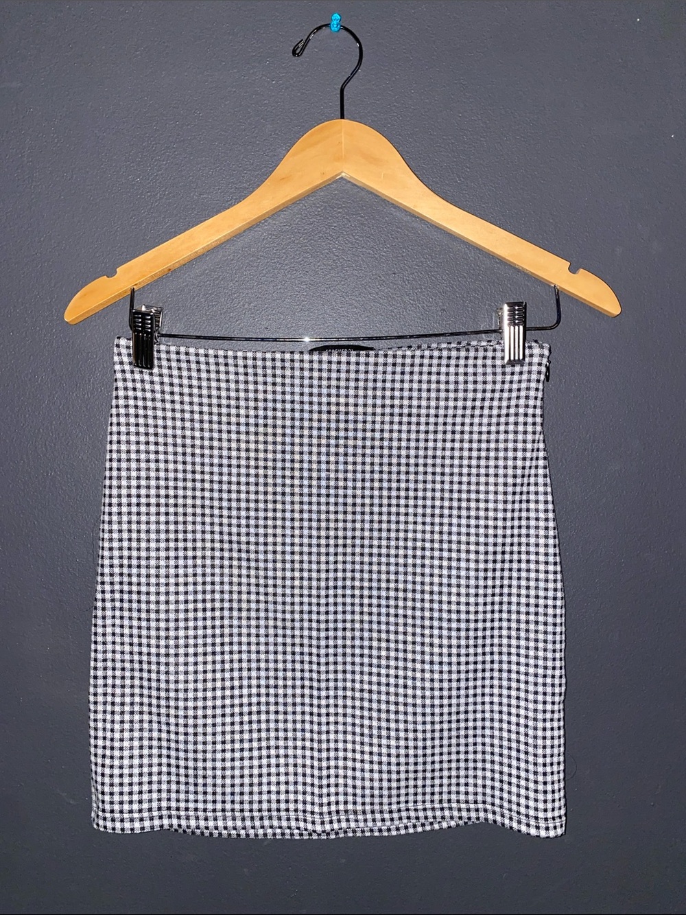 Forever 21 Black and White Gingham Mini Skirt